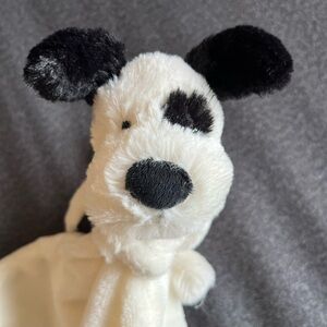 Jellycat Bashful Black and Cream Puppy Soother